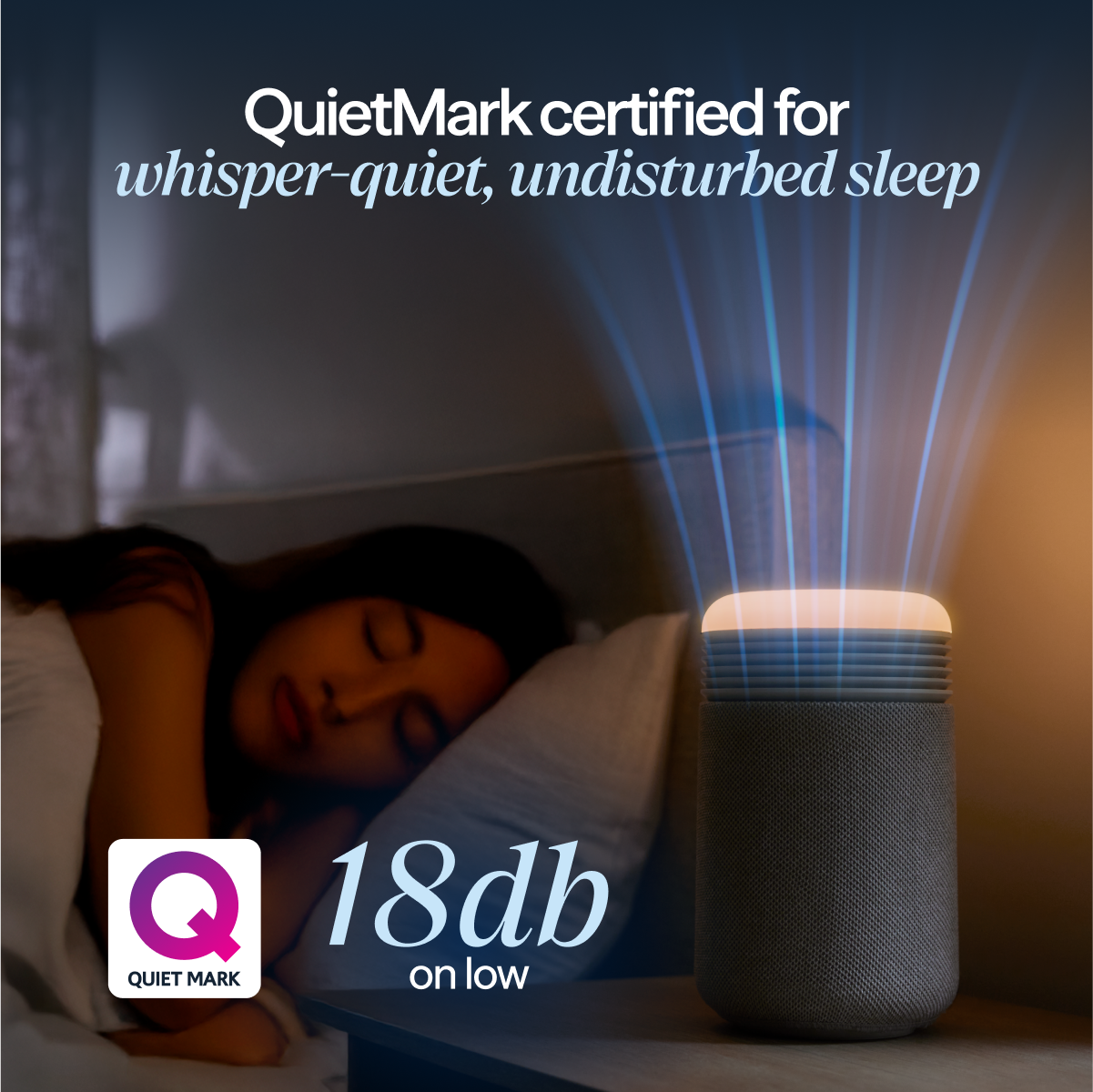 Mini Restful™ Sunrise Clock Air Purifier in Midnight