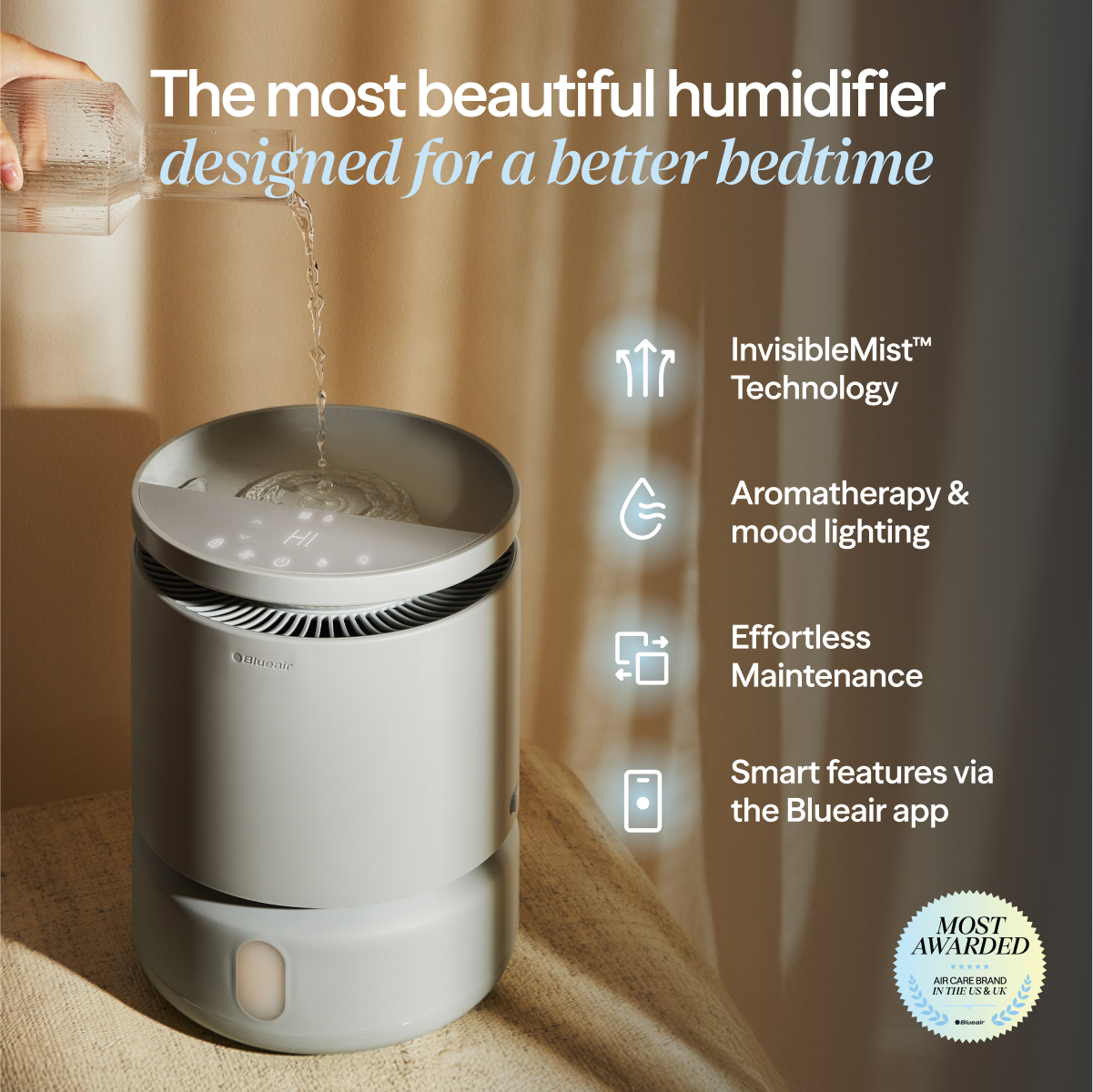 DreamWell™ Humidifier 1 Gallon Stone Grey