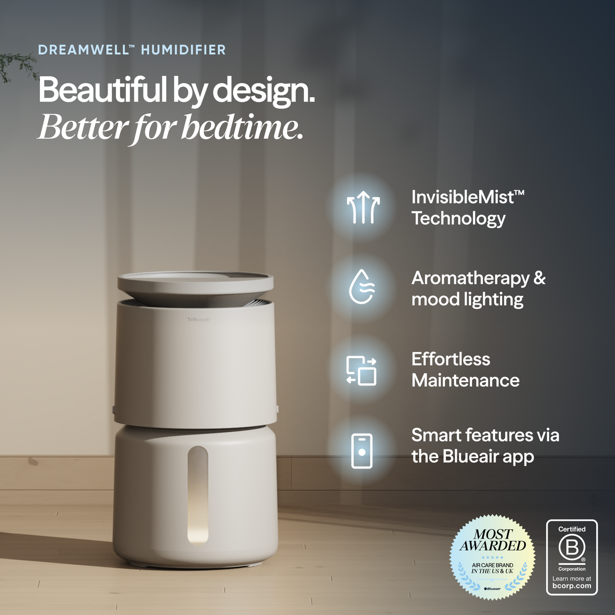 DreamWell™ Humidifier 2 Gallon Coastal Beige 2.0
