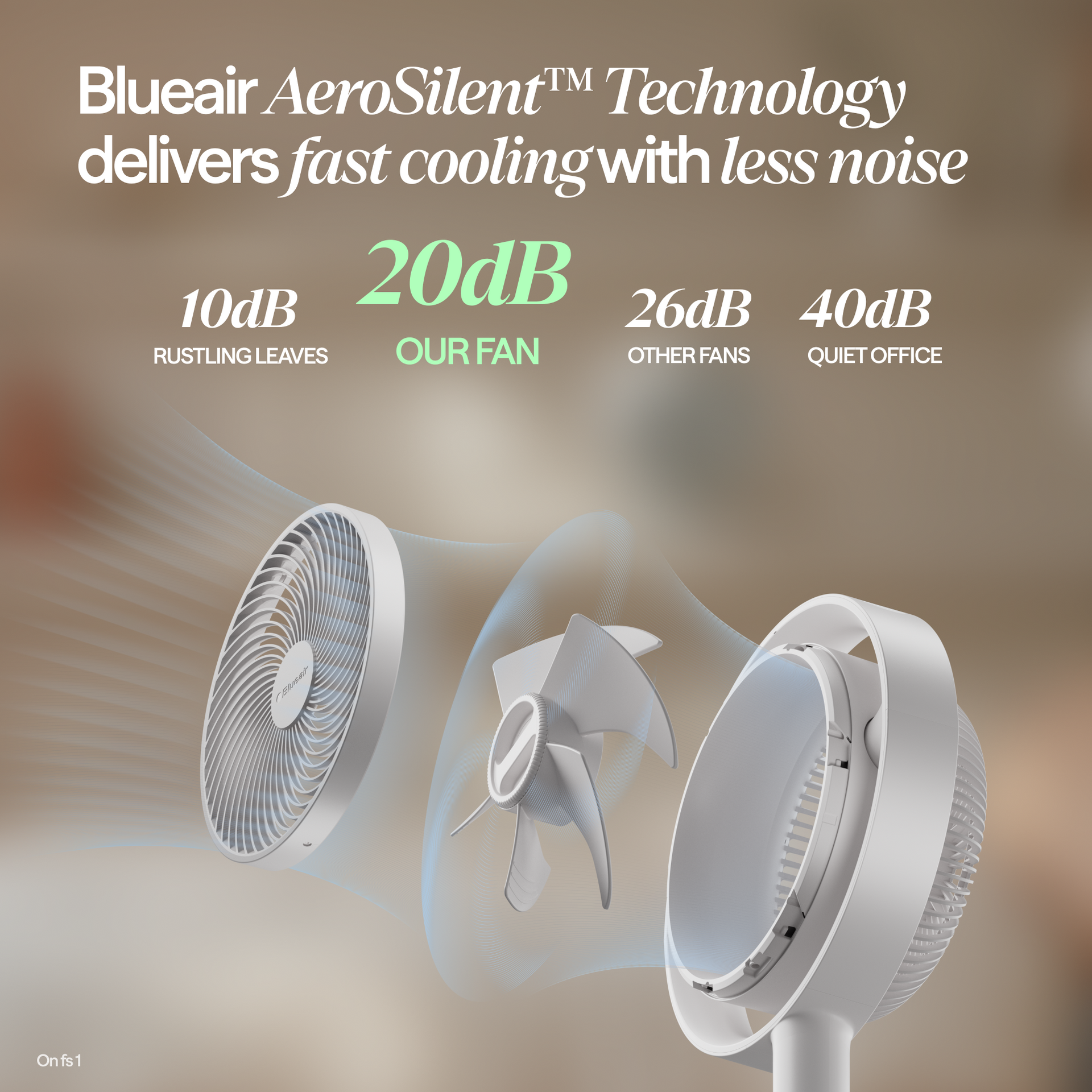 Pedestal Air Circulator Fan - Coastal Beige