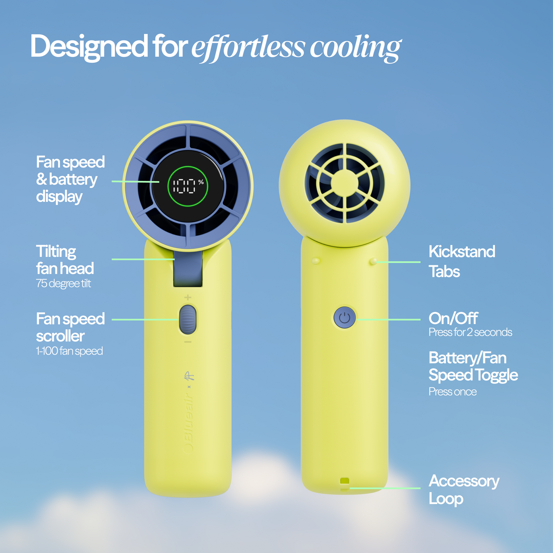AlwaysCool Portable Handheld Fan - Jessica Pegula
