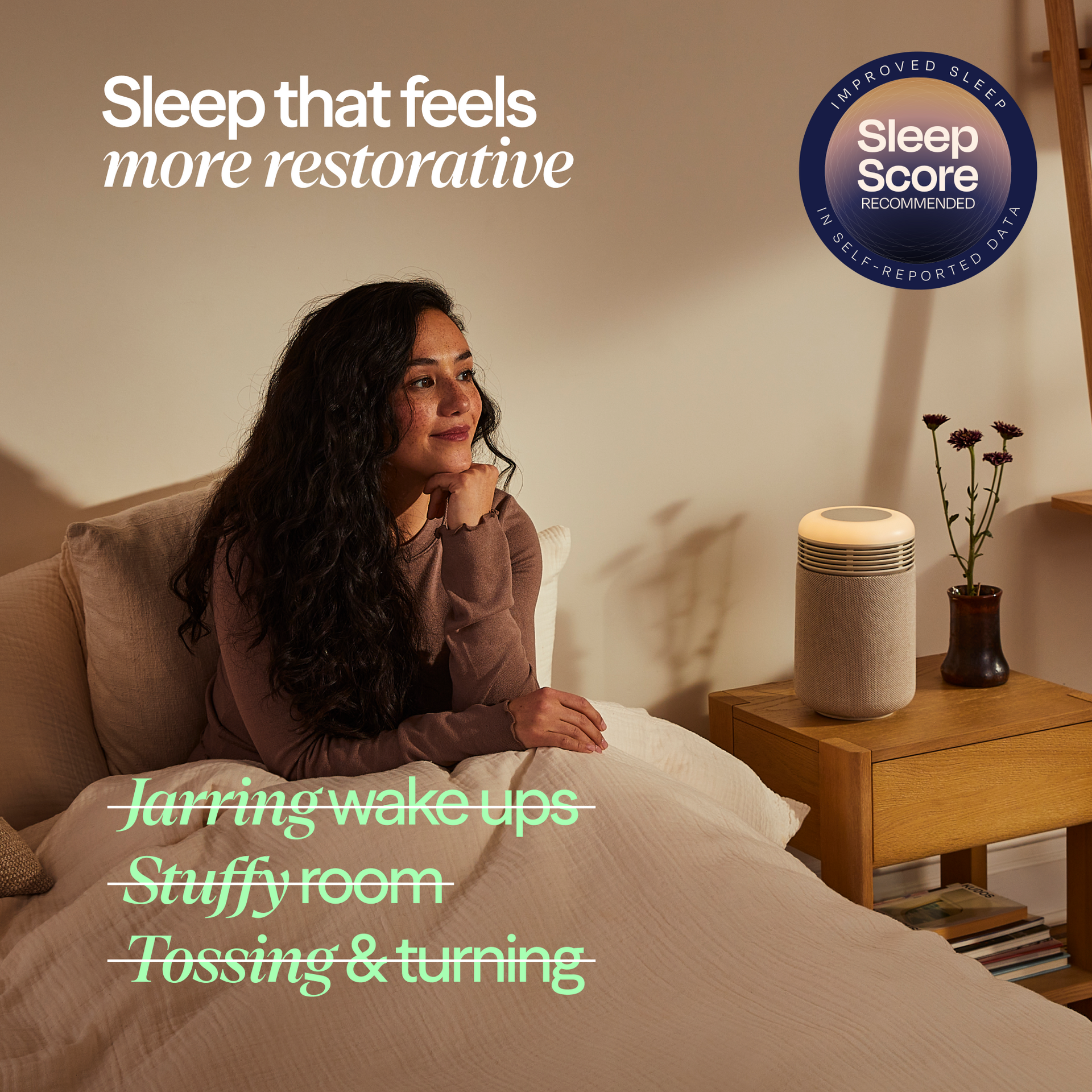 Mini Restful™ Sunrise Clock Air Purifier in Coastal Beige