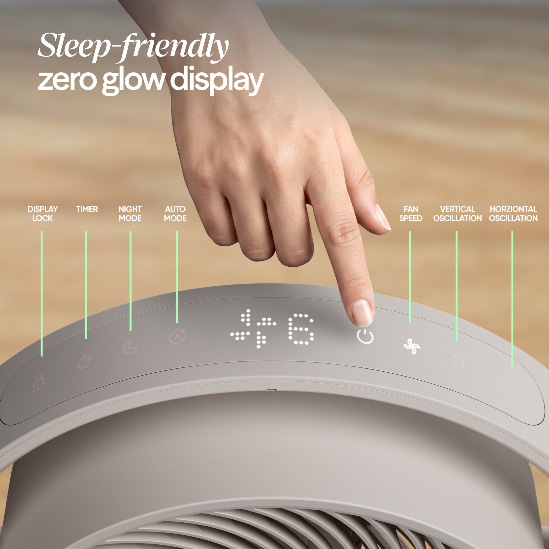 Pedestal Air Circulator Fan - Coastal Beige
