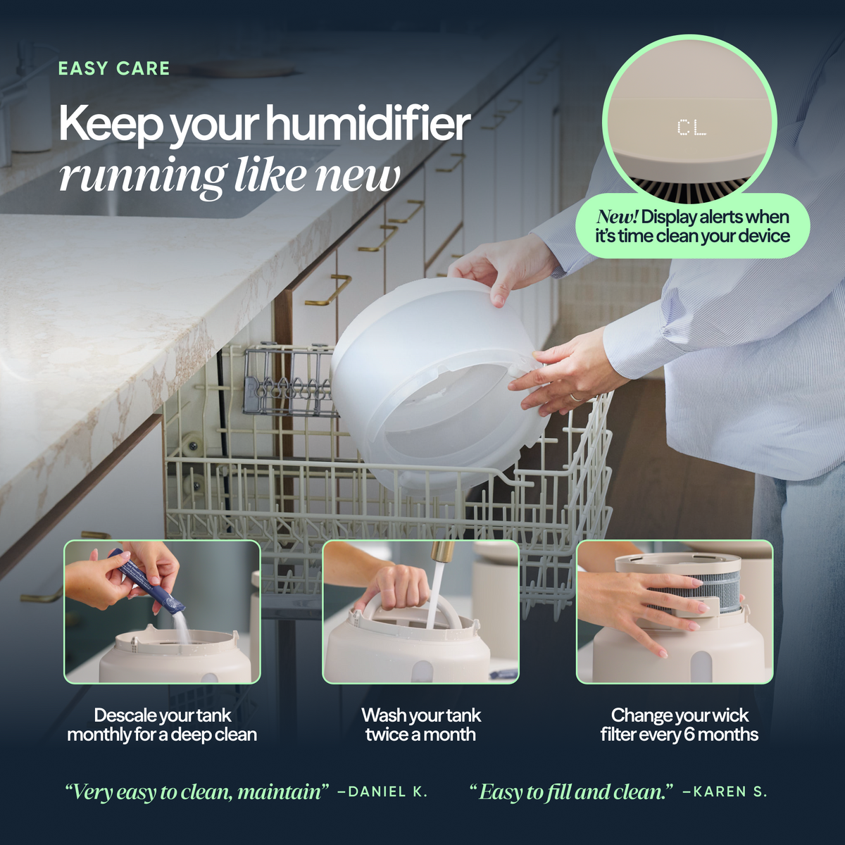 DreamWell™ Humidifier 1/2 Gallon - Coastal Beige