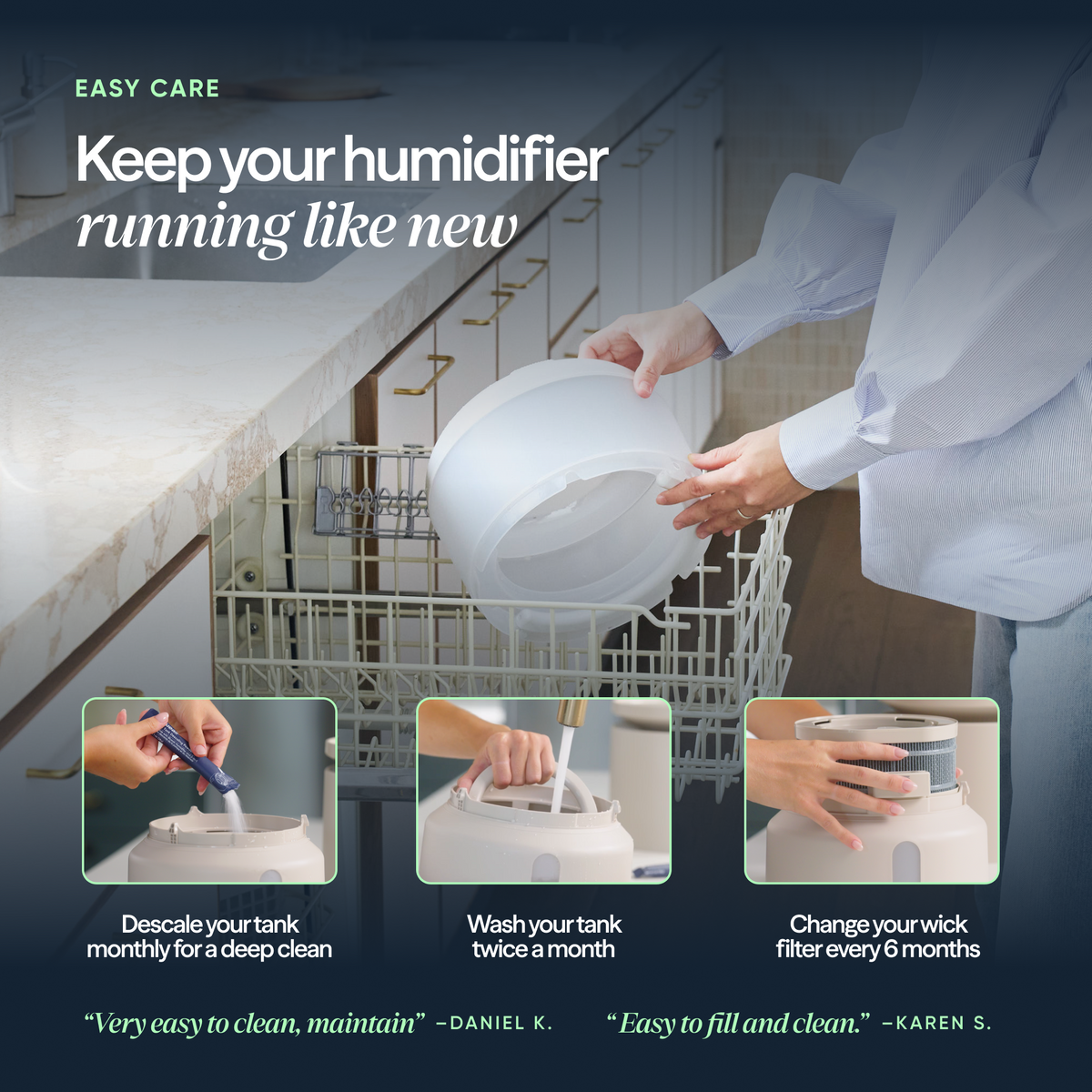 DreamWell™ Humidifier 1/2 Gallon Aurora Blush