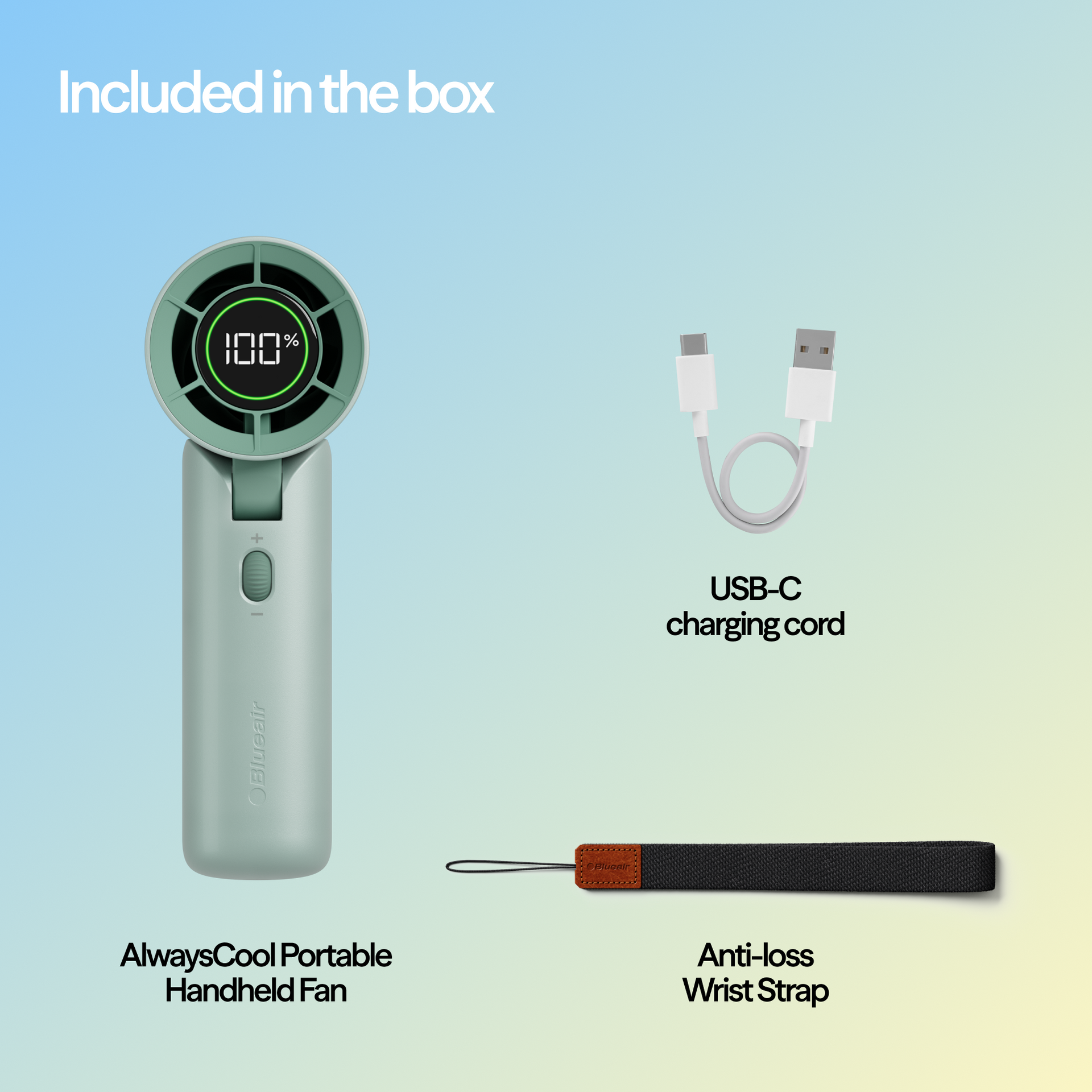 AlwaysCool Portable Handheld Fan  - Arctic Sage