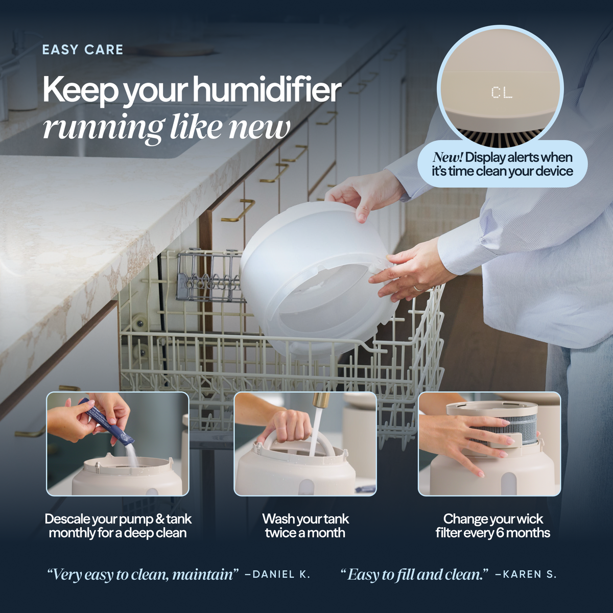 DreamWell™ Humidifier 2 Gallon Coastal Beige 2.0