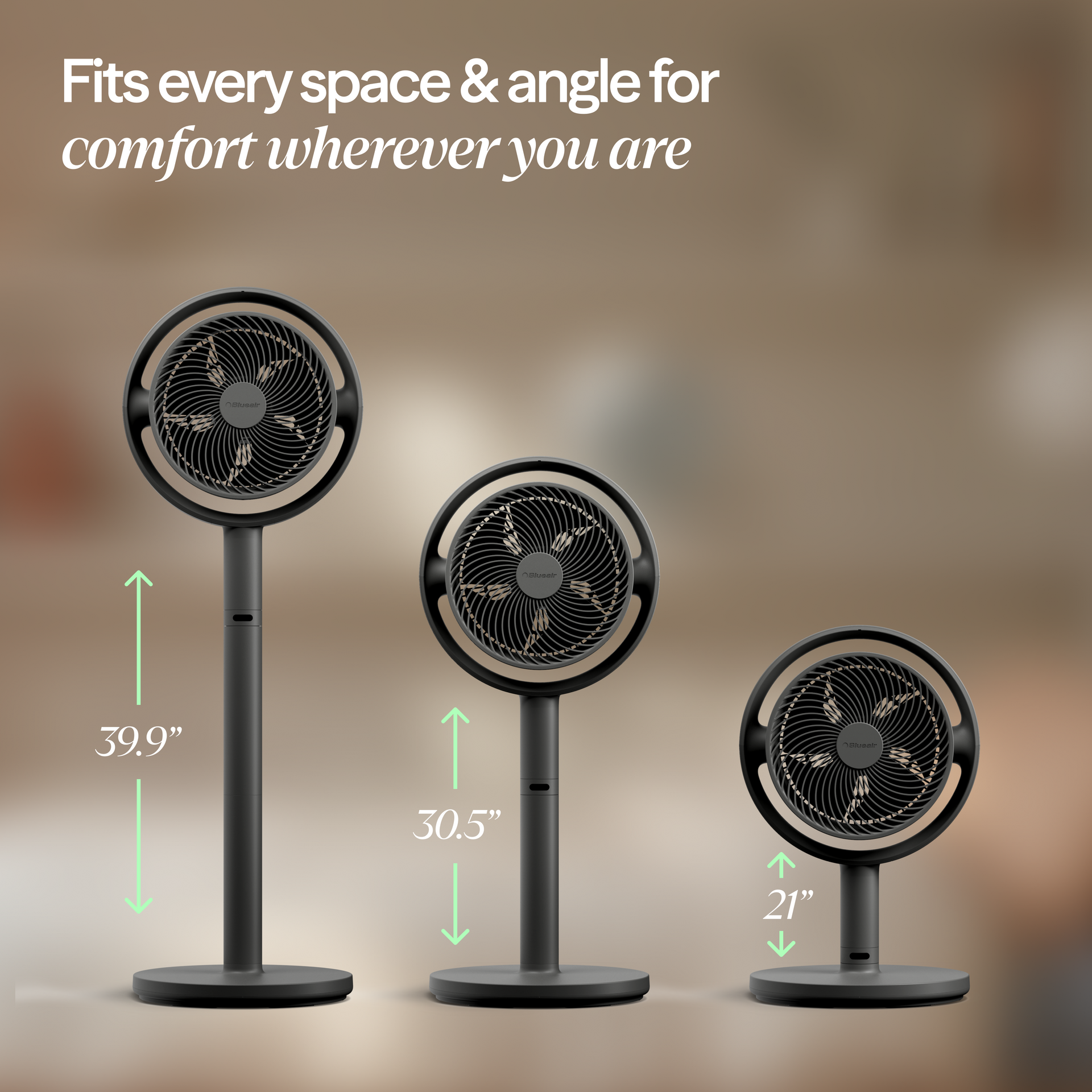 Pedestal Air Circulator Fan - Night Charcoal