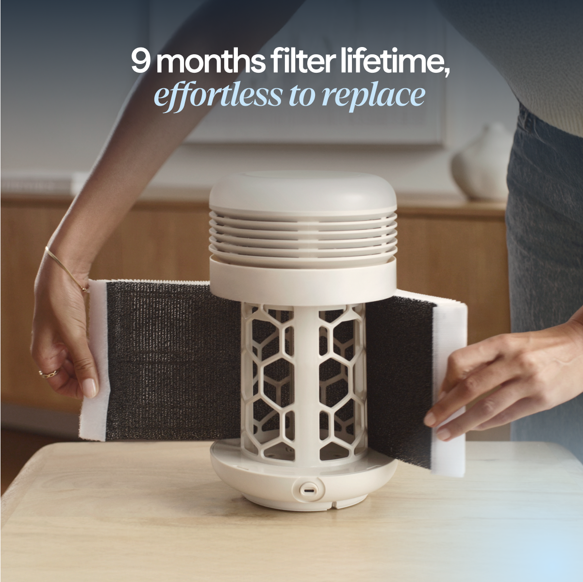 Mini Restful™ Sunrise Clock Air Purifier in Midnight