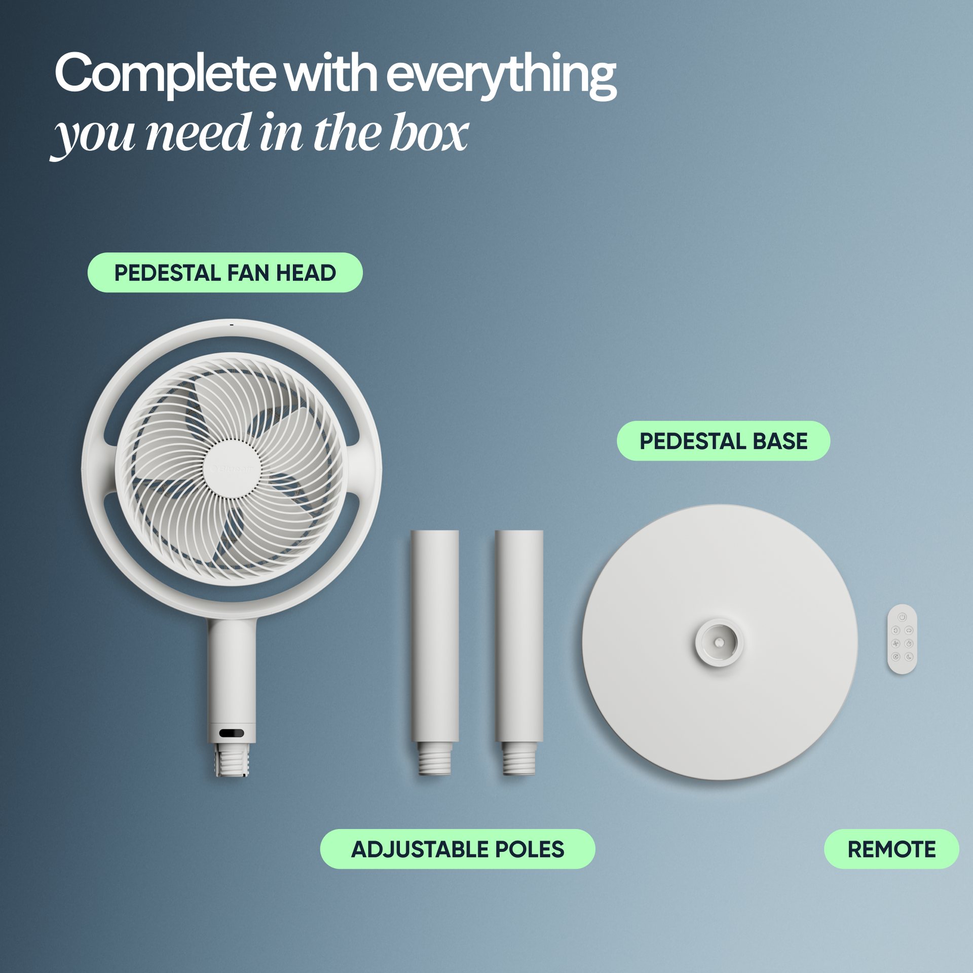 Pedestal Air Circulator Fan - Cloud Linen